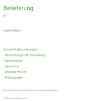 Belieferung