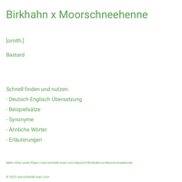 Birkhahn x Moorschneehenne