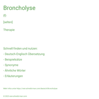 Broncholyse