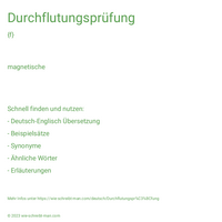 Durchflutungsprüfung