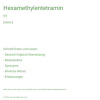 Hexamethylentetramin