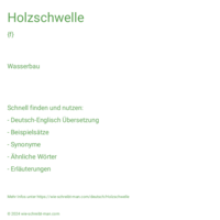 Holzschwelle