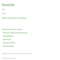 Kwacha