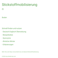 Stickstoffmobilisierung