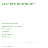 Vielen Dank für Ihren Anruf!