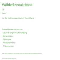 Wählerkontaktbank