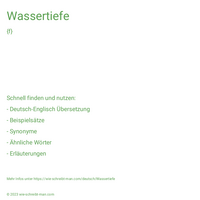 Wassertiefe