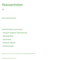 Wassertreten