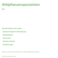 Wildpflanzenspezialisten