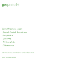 gequatscht