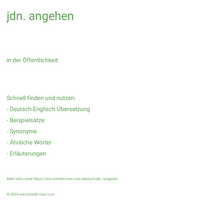 jdn. angehen