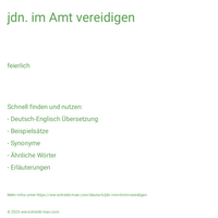 jdn. im Amt vereidigen