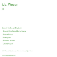 jds. Wesen