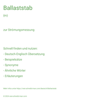 Ballaststab