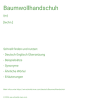 Baumwollhandschuh