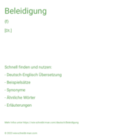 Beleidigung