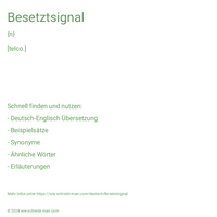 Besetztsignal