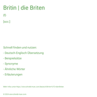 Britin | die Briten