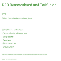 DBB Beamtenbund und Tarifunion