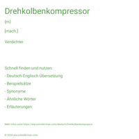 Drehkolbenkompressor