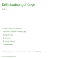 Drittstaatsangehörige