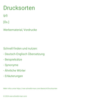 Drucksorten