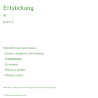 Entstickung