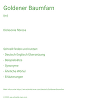 Goldener Baumfarn