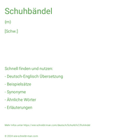 Schuhbändel