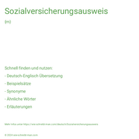 Sozialversicherungsausweis