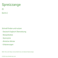 Spreizzange