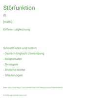 Störfunktion