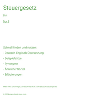 Steuergesetz