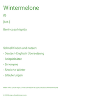 Wintermelone