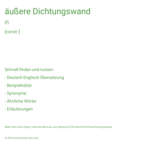 äußere Dichtungswand