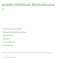 aviäres infektiöses Bronchitisvirus