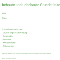 bebaute und unbebaute Grundstücke