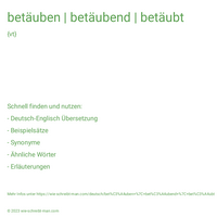 betäuben | betäubend | betäubt