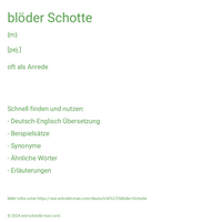 blöder Schotte