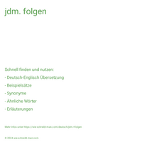 jdm. folgen