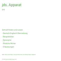 jds. Apparat