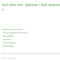 sich über etw. spannen | sich spannend | sich gespannt