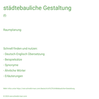 städtebauliche Gestaltung