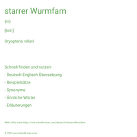 starrer Wurmfarn