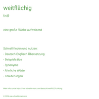 weitflächig