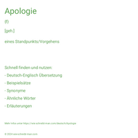 Apologie