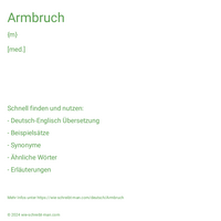 Armbruch