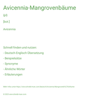 Avicennia-Mangrovenbäume