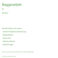 Baggerarbeit