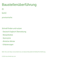 Baustellenüberführung